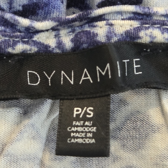 Dynamite Navy & White Patterned Racerback Tank - Picture 4 of 4